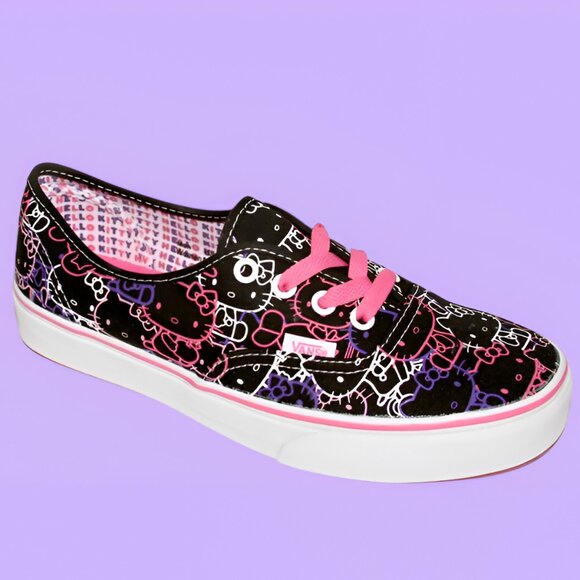 Hello Kitty Van's Black Size 8 - Picture 1 of 9